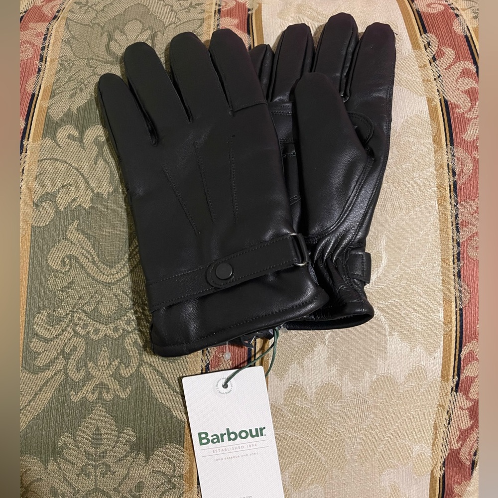 Barbour Burnished Leather Thinsulate Gloves. Size XL Men